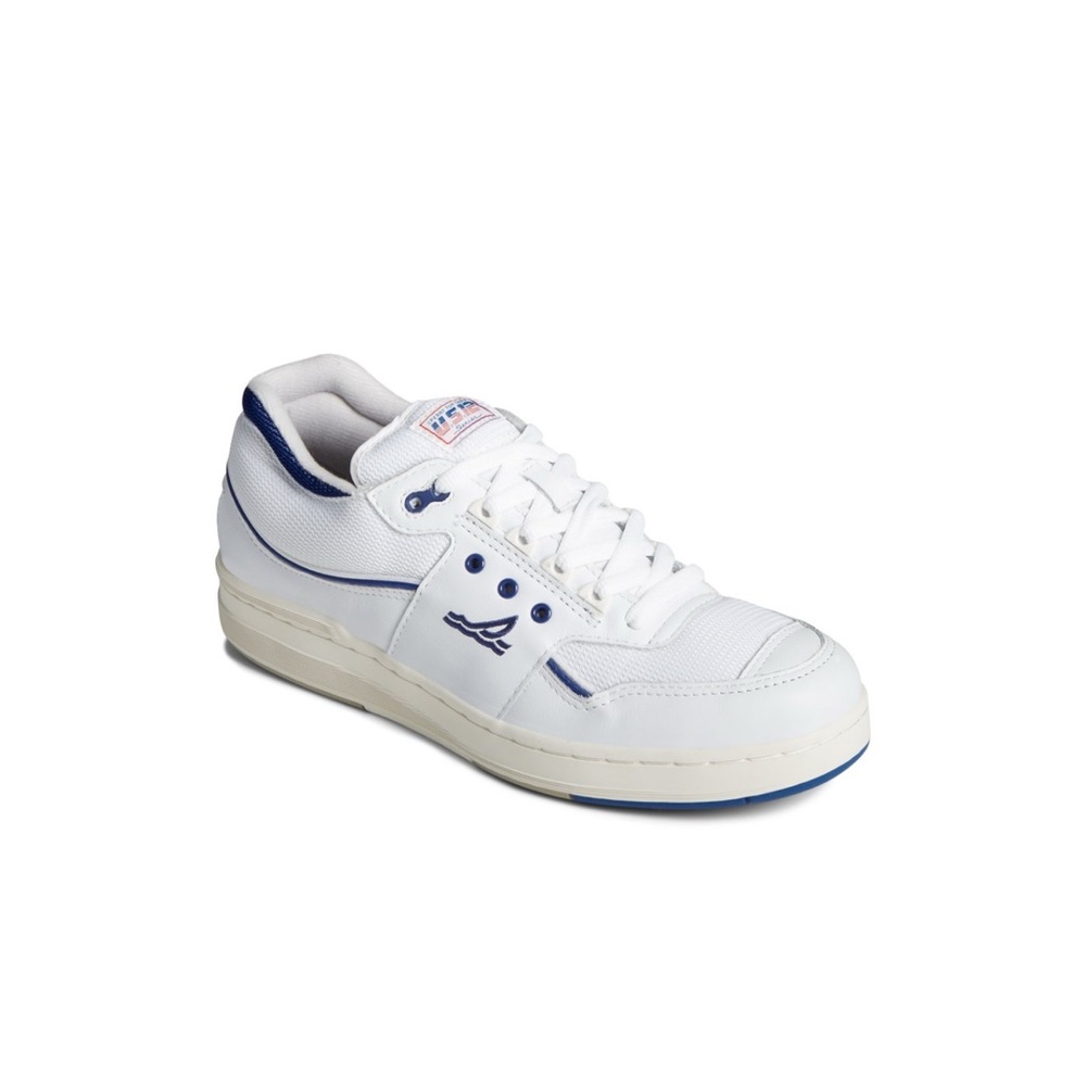 Sperry White and Blue Sneakers Classic Design